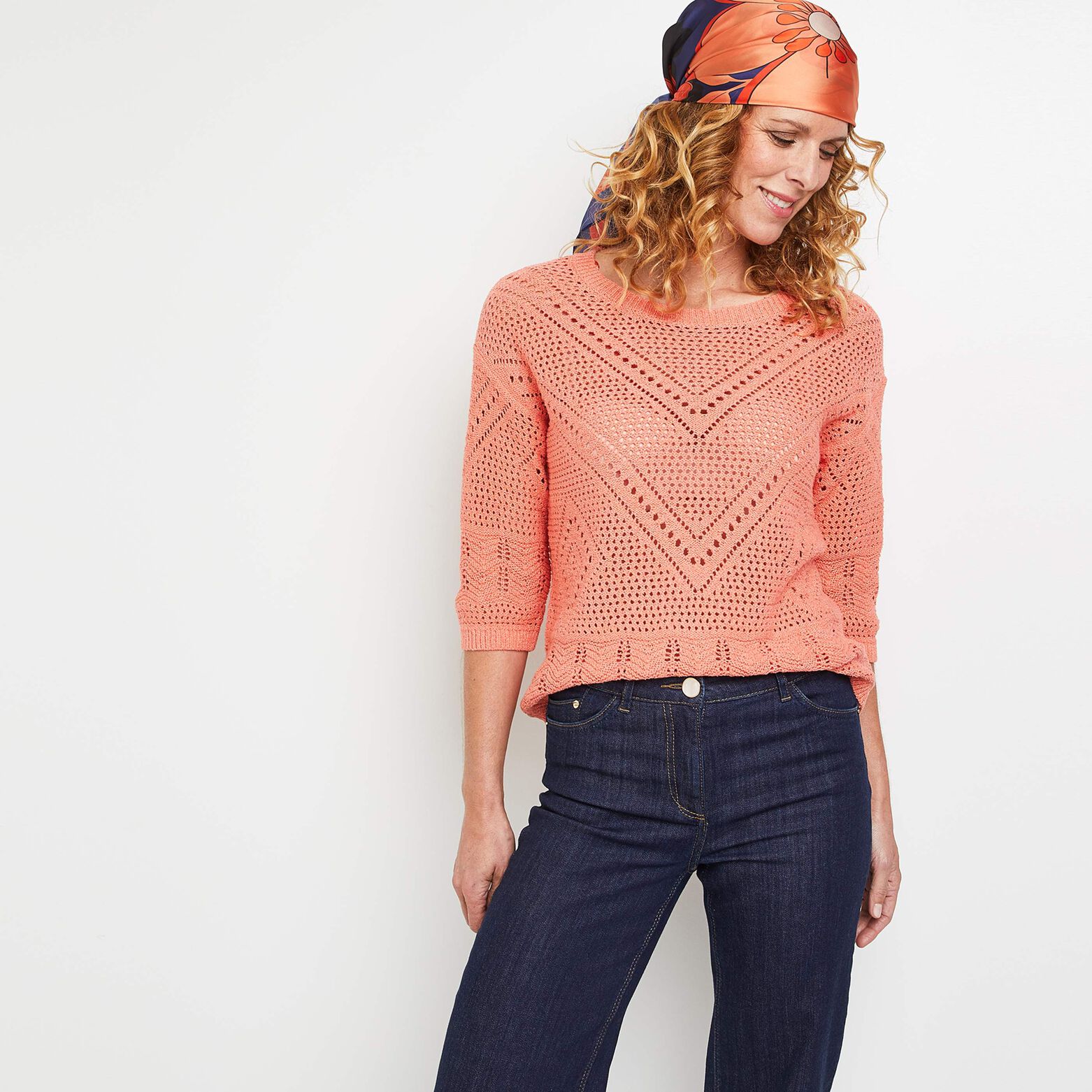 Pull ajouré femme