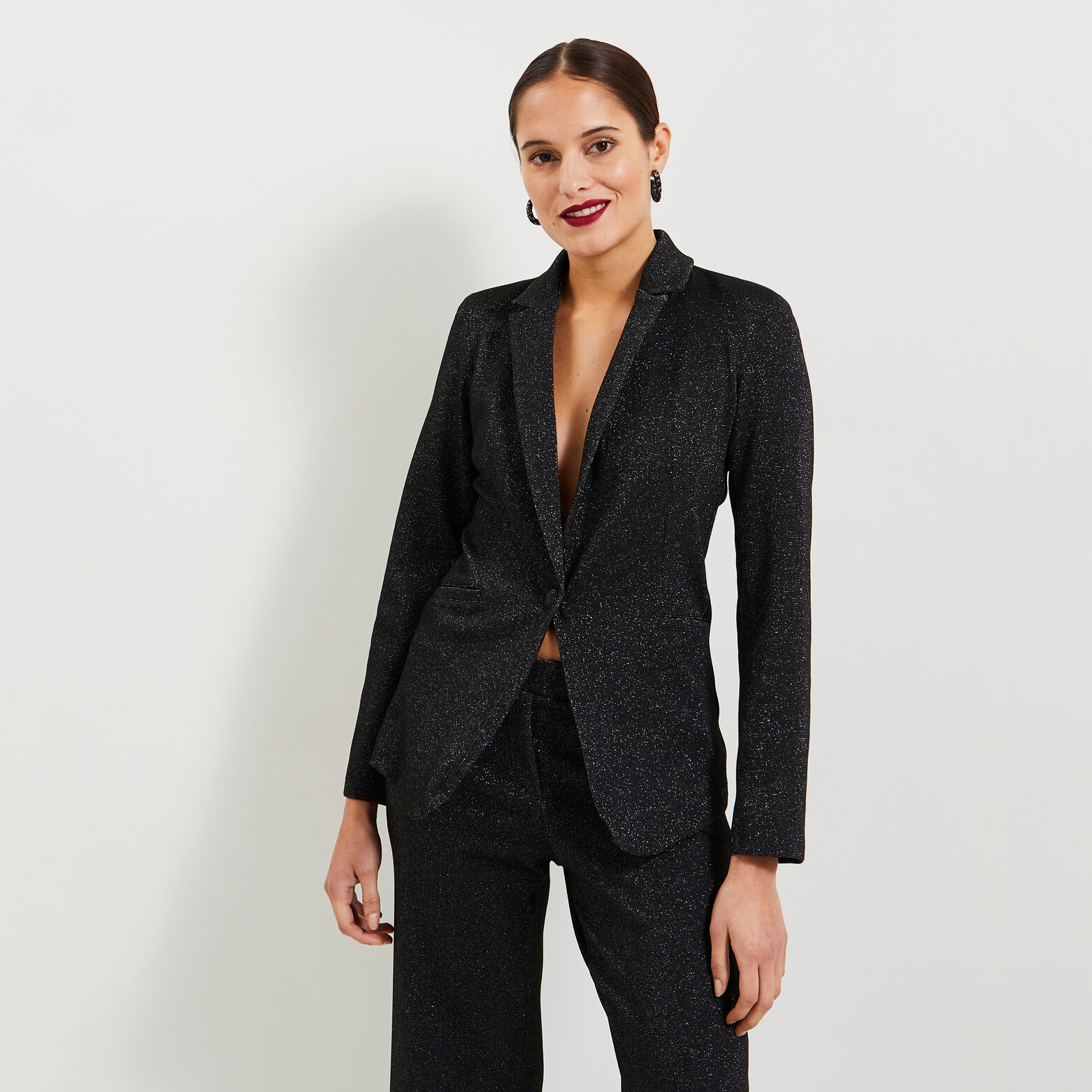 Veste blazer maille femme
