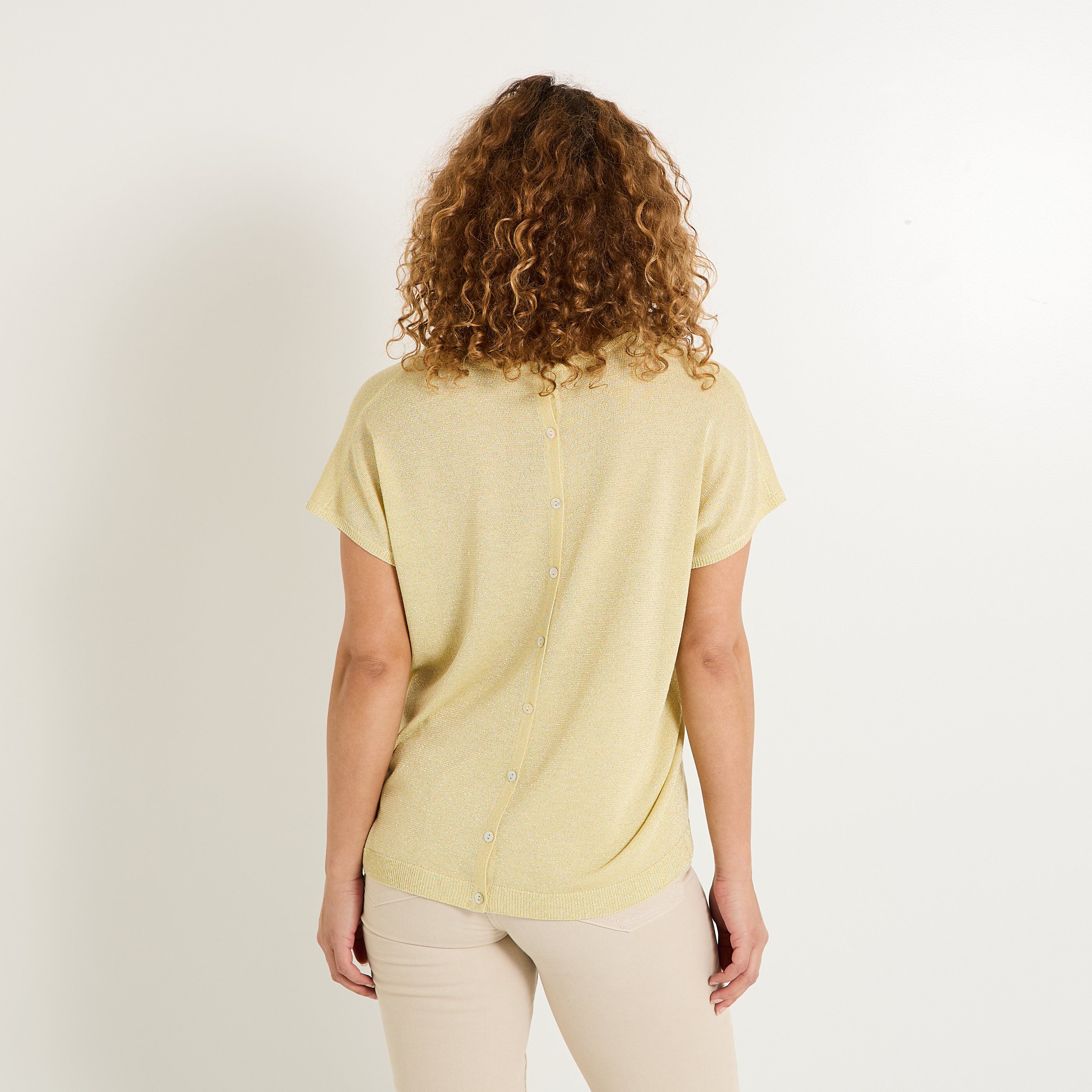 Pull manches courtes femme