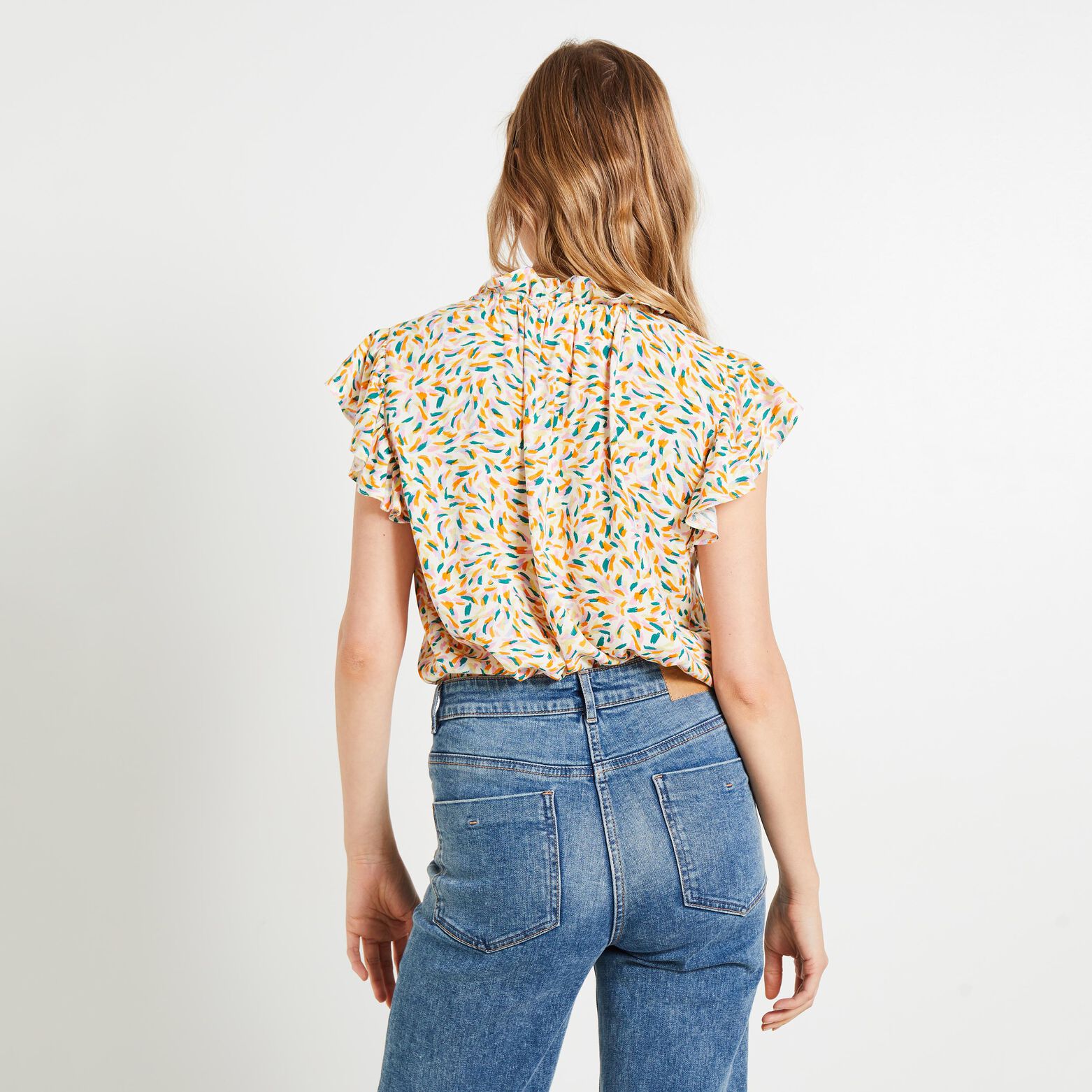 Blouse col V femme