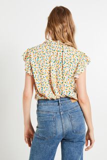 Blouse col V femme