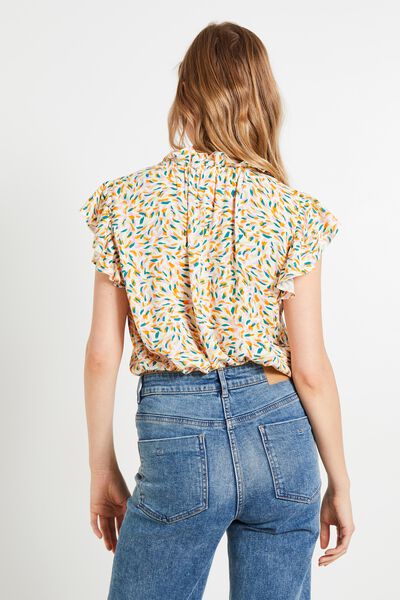 Blouse col V femme