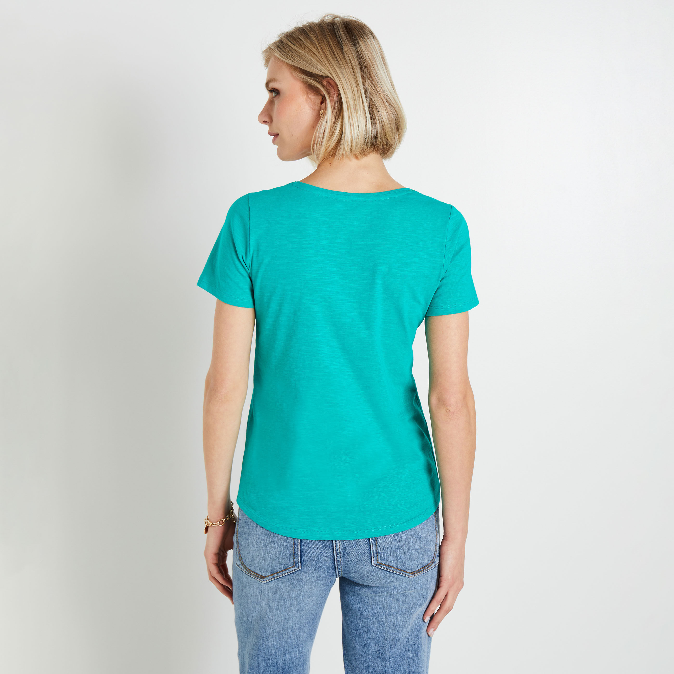 Tshirt basique col V femme
