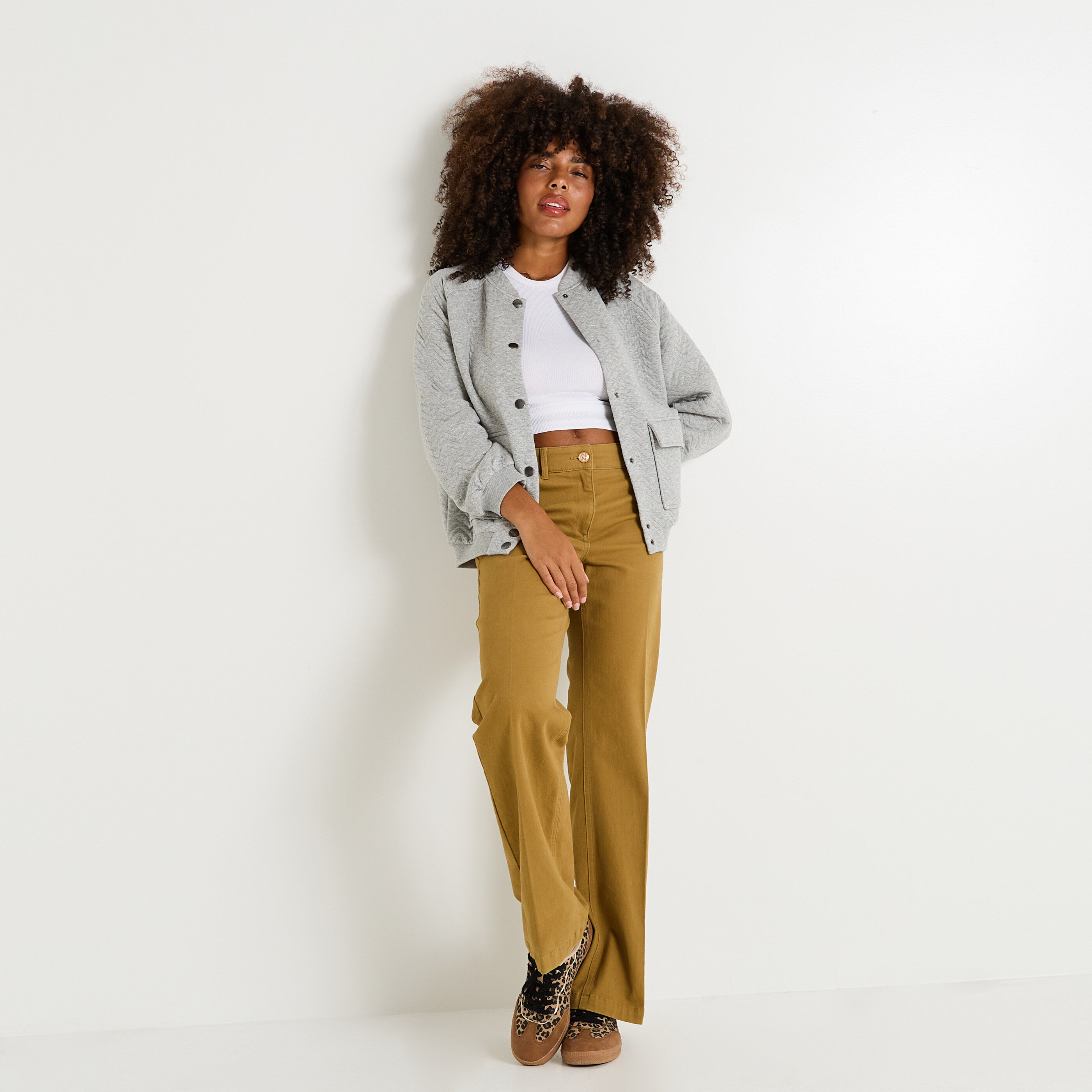 Bomber en maille matelass&eacute;e femme