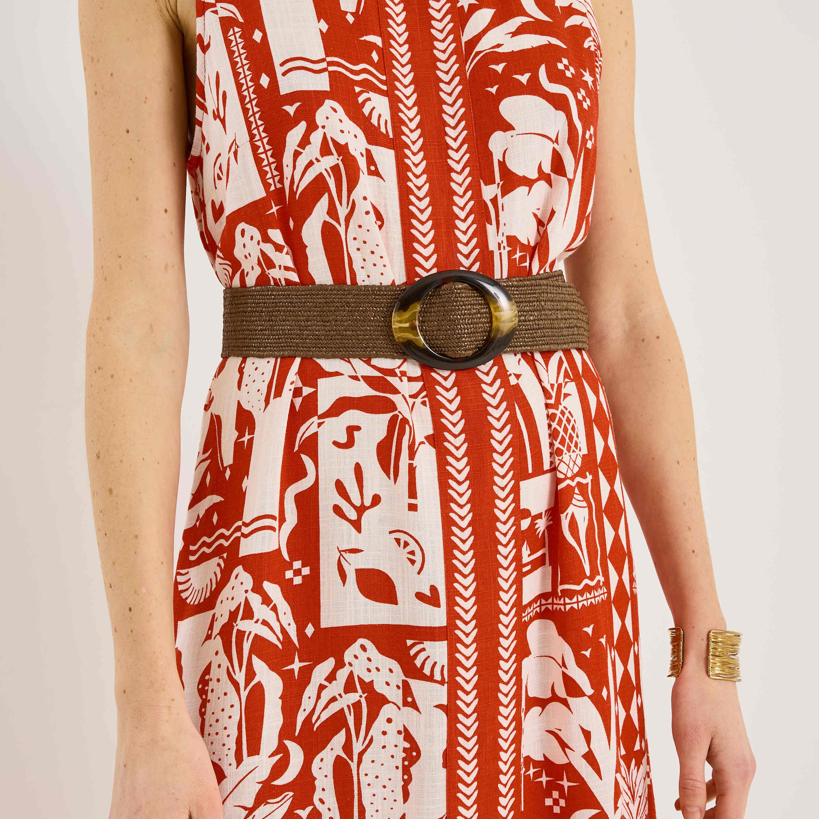 Ceinture fa&ccedil;on paille femme