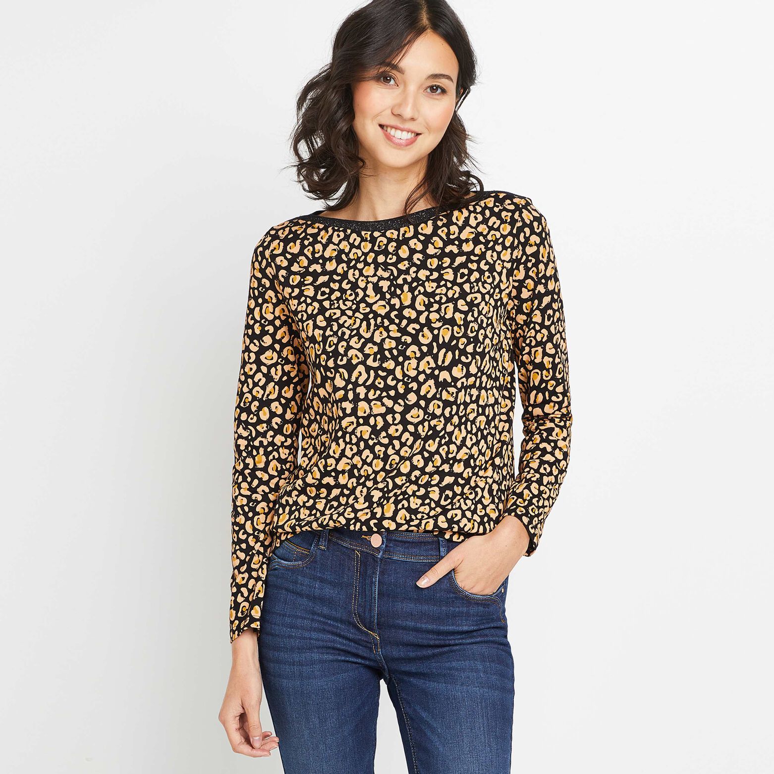 T-shirt col bateau femme