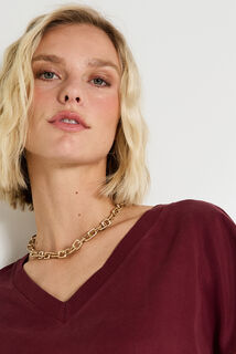 Blouse col V femme