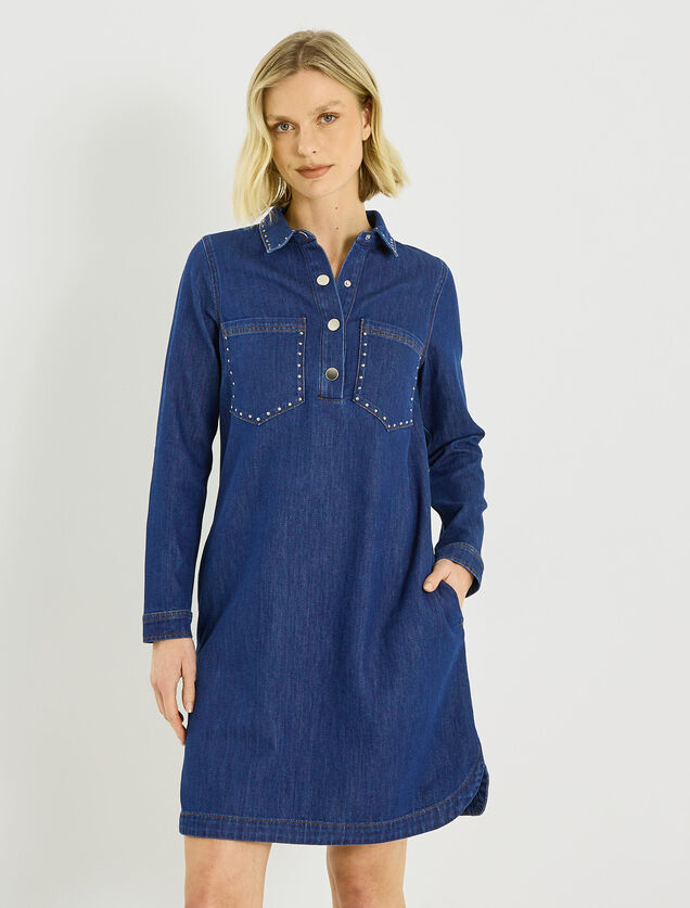 Robe en denim avec clous
