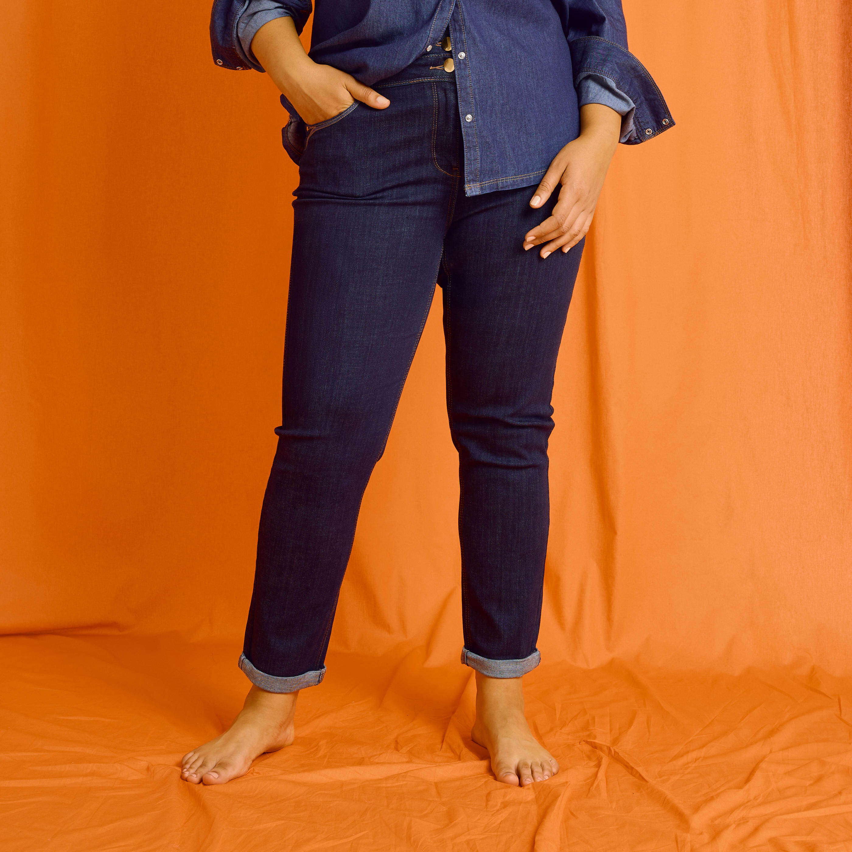 Jean raccourci HANOI R02 femme