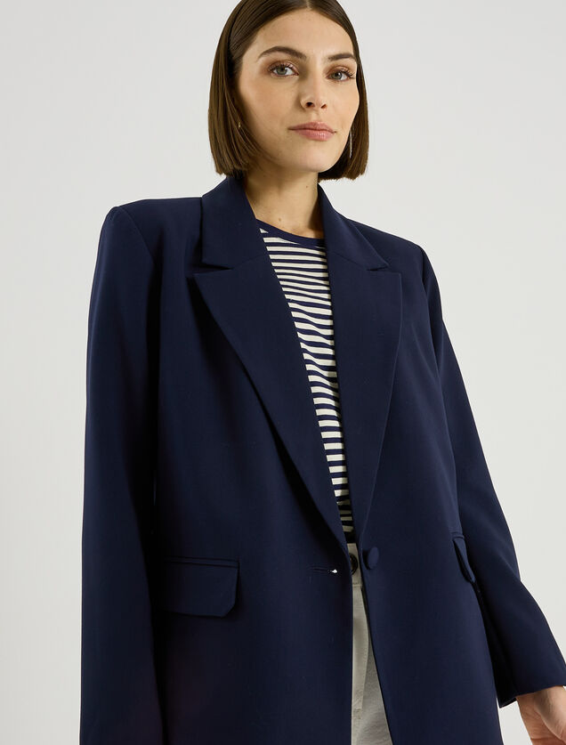 Blazer oversize uni femme