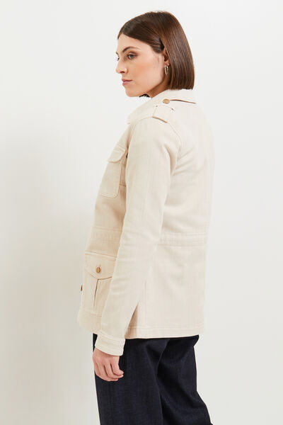 Veste saharienne denim femme