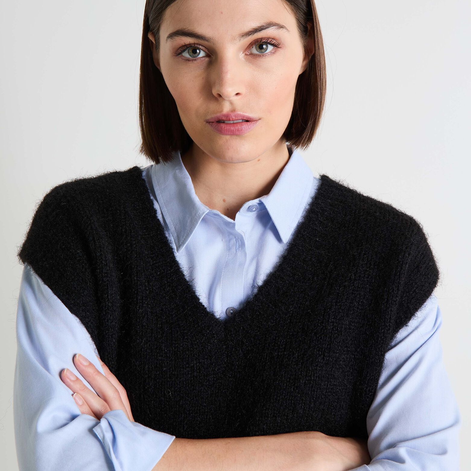 Pull sans manches femme