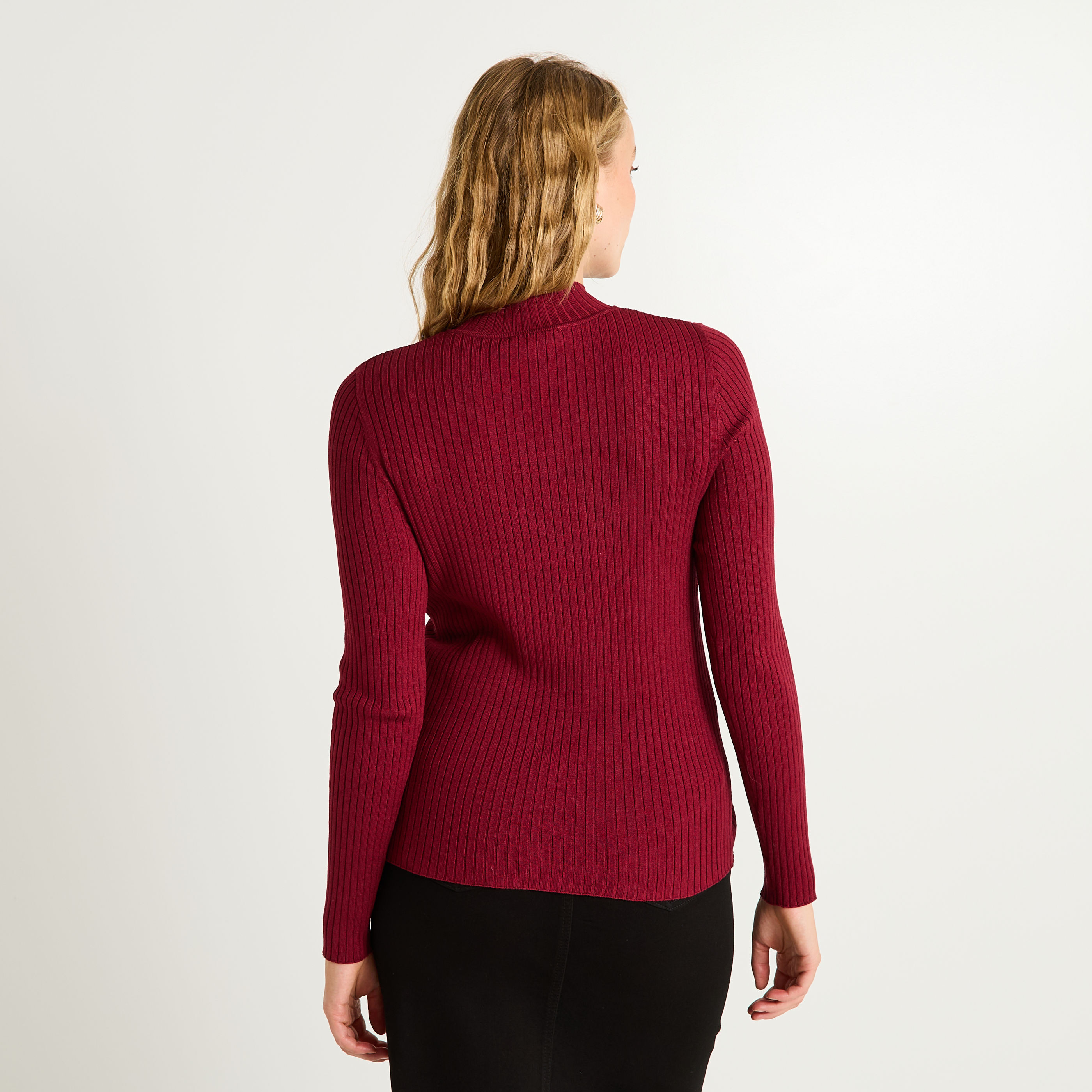 Pull col montant femme