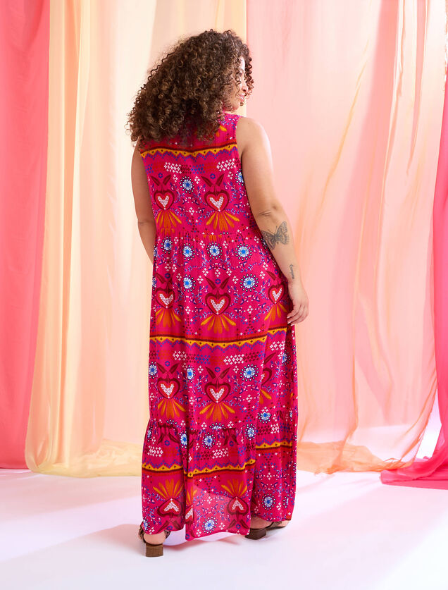 Robe longue imprimée