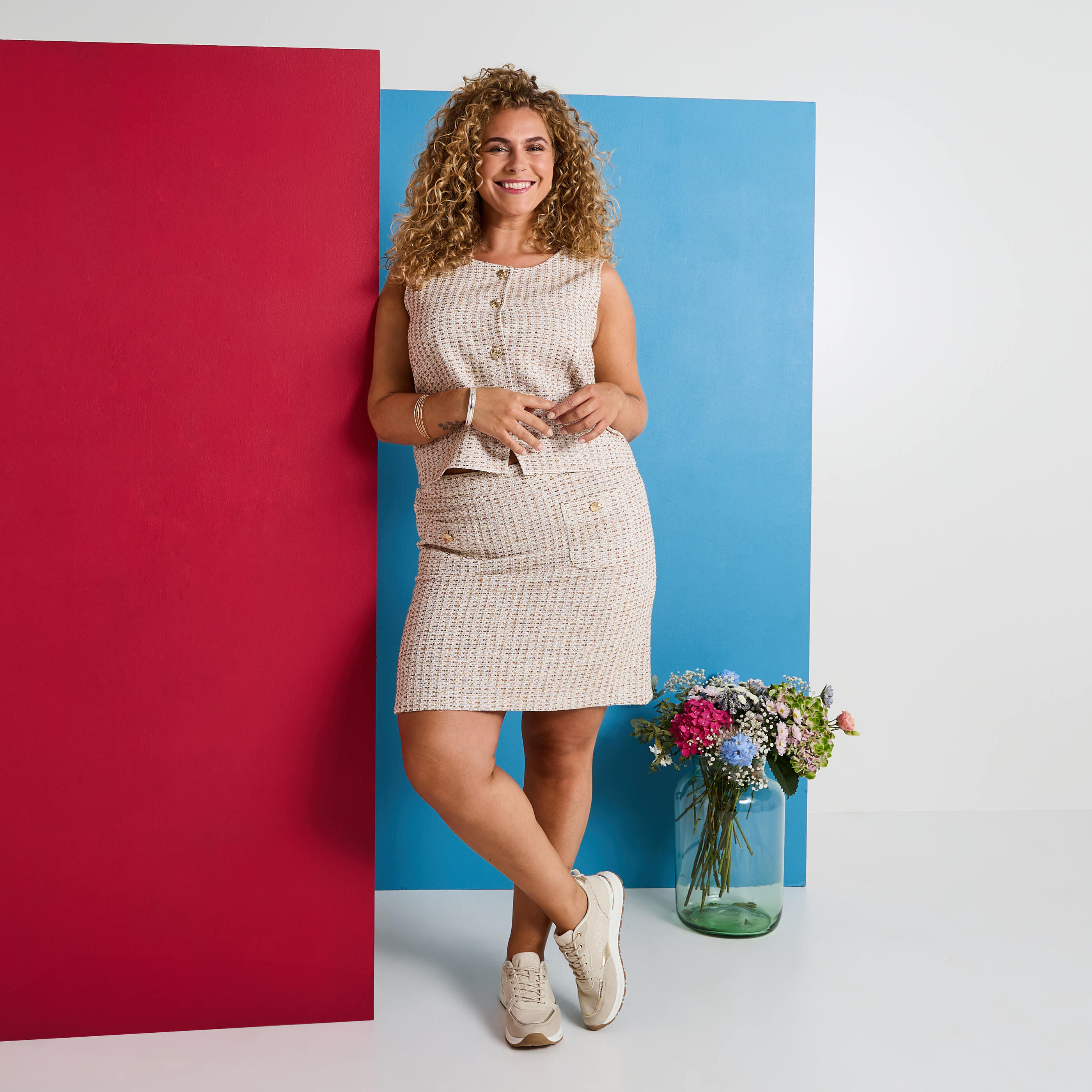 Jupe courte en jacquard