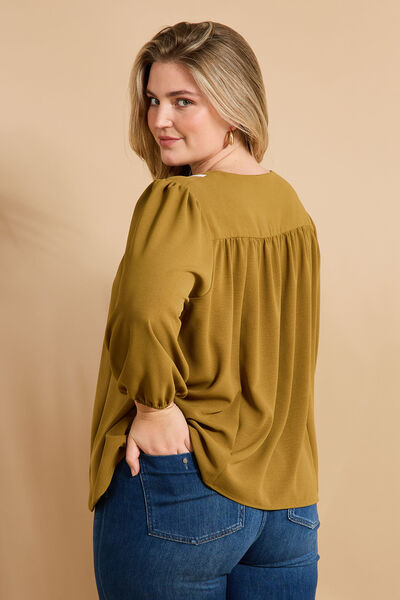 Blouse col V femme