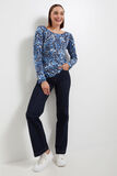 Pull imprimé 2 en 1 femme
