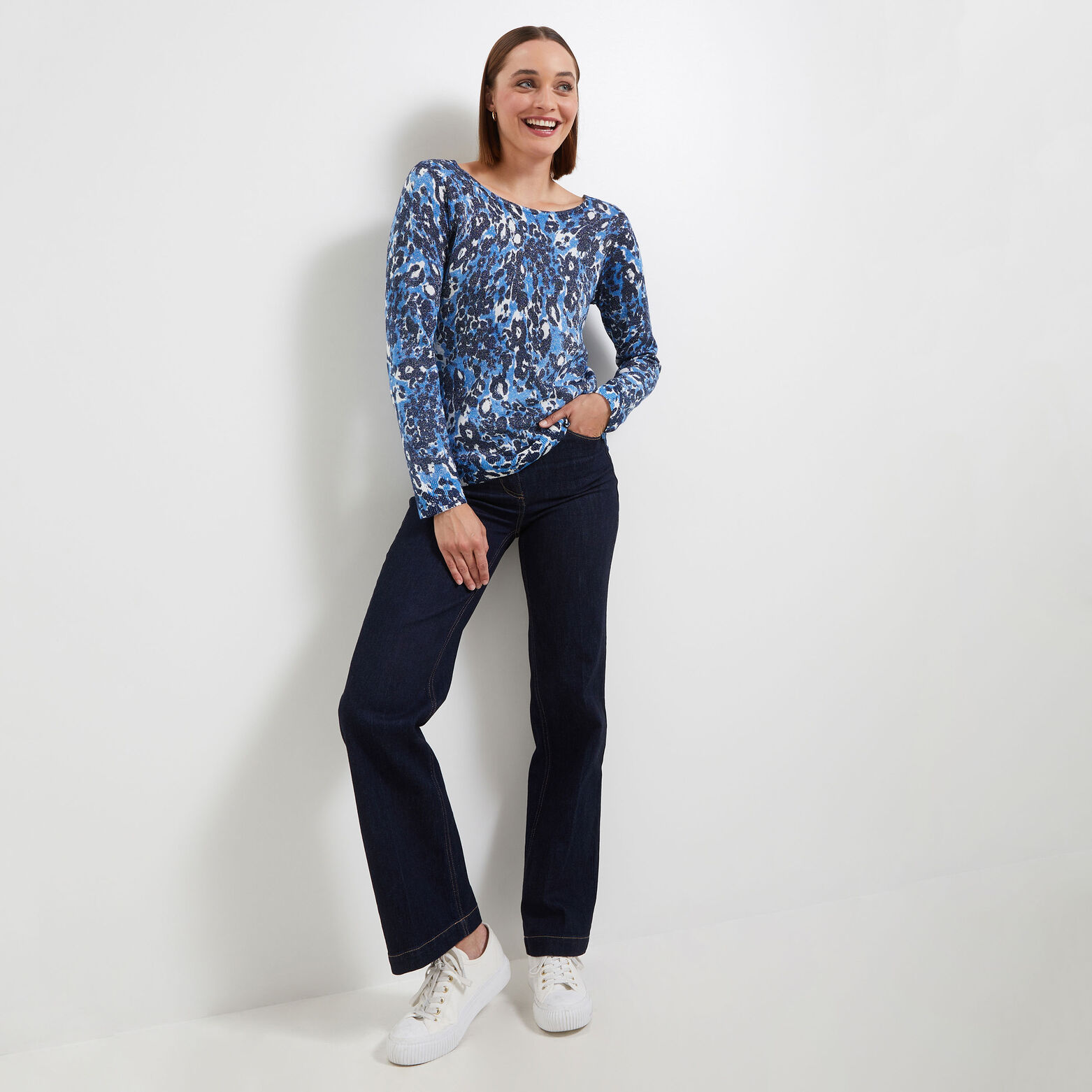 Pull imprimé 2 en 1 femme