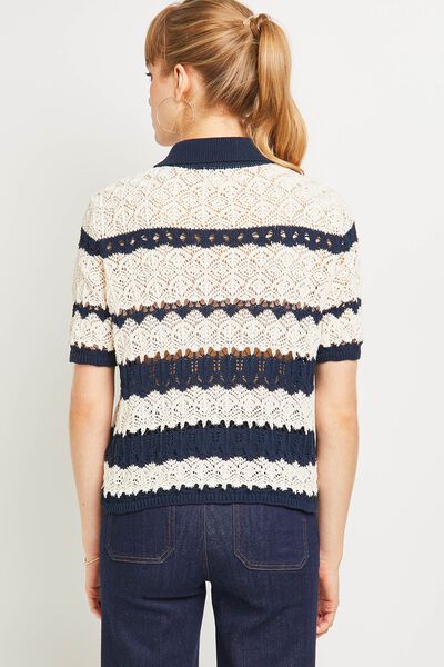 Gilet ajouré femme