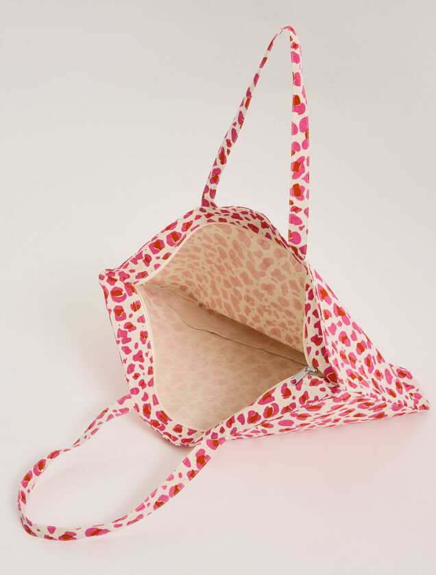 Tote bag imprim&eacute; l&eacute;opard femme