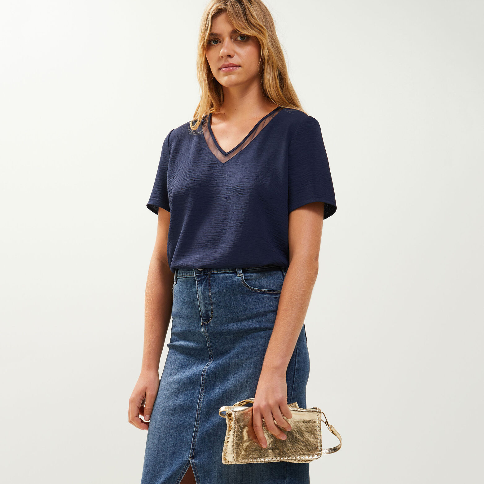 Sac pochette irisée femme