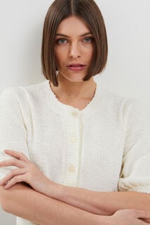 Gilet maille gauffrée femme