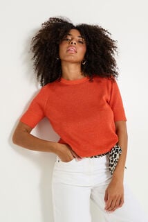 Pull manches courtes femme