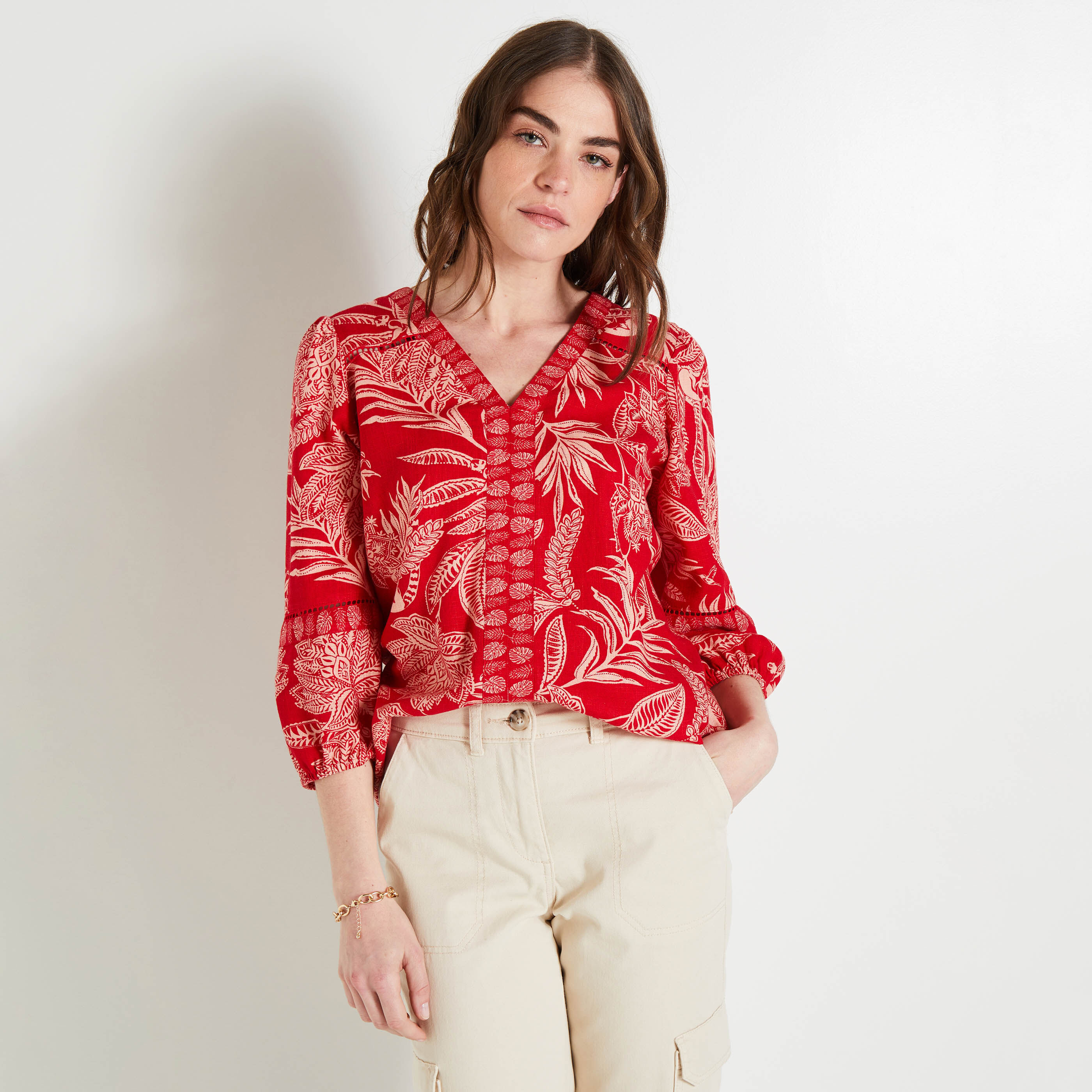 Blouse imprim&eacute;e femme