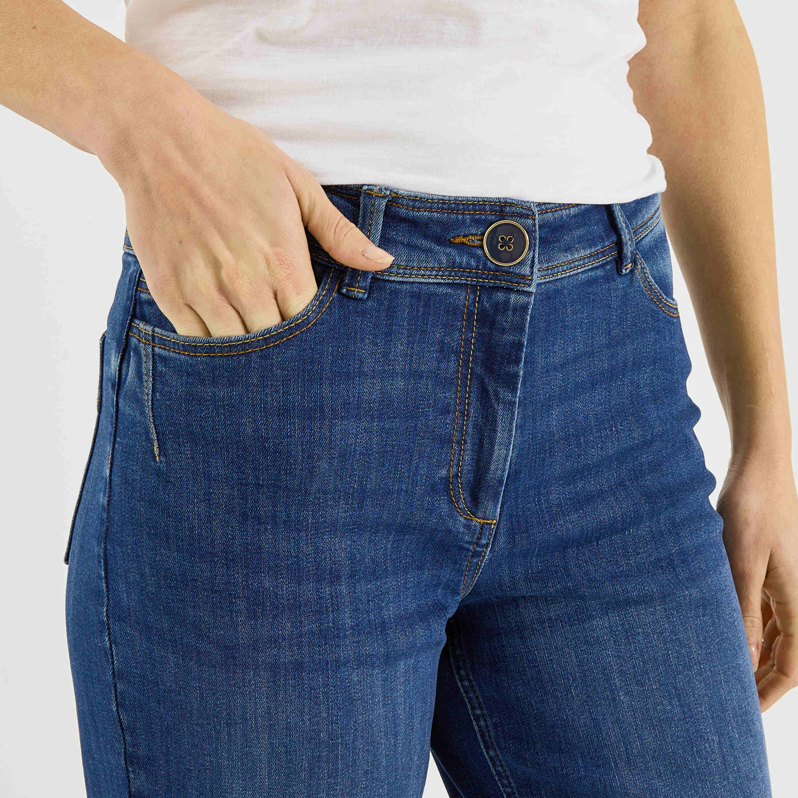 Jean flare raccourci KANSAS RF02 femme