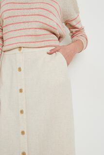 Jupe longue mélange lin femme