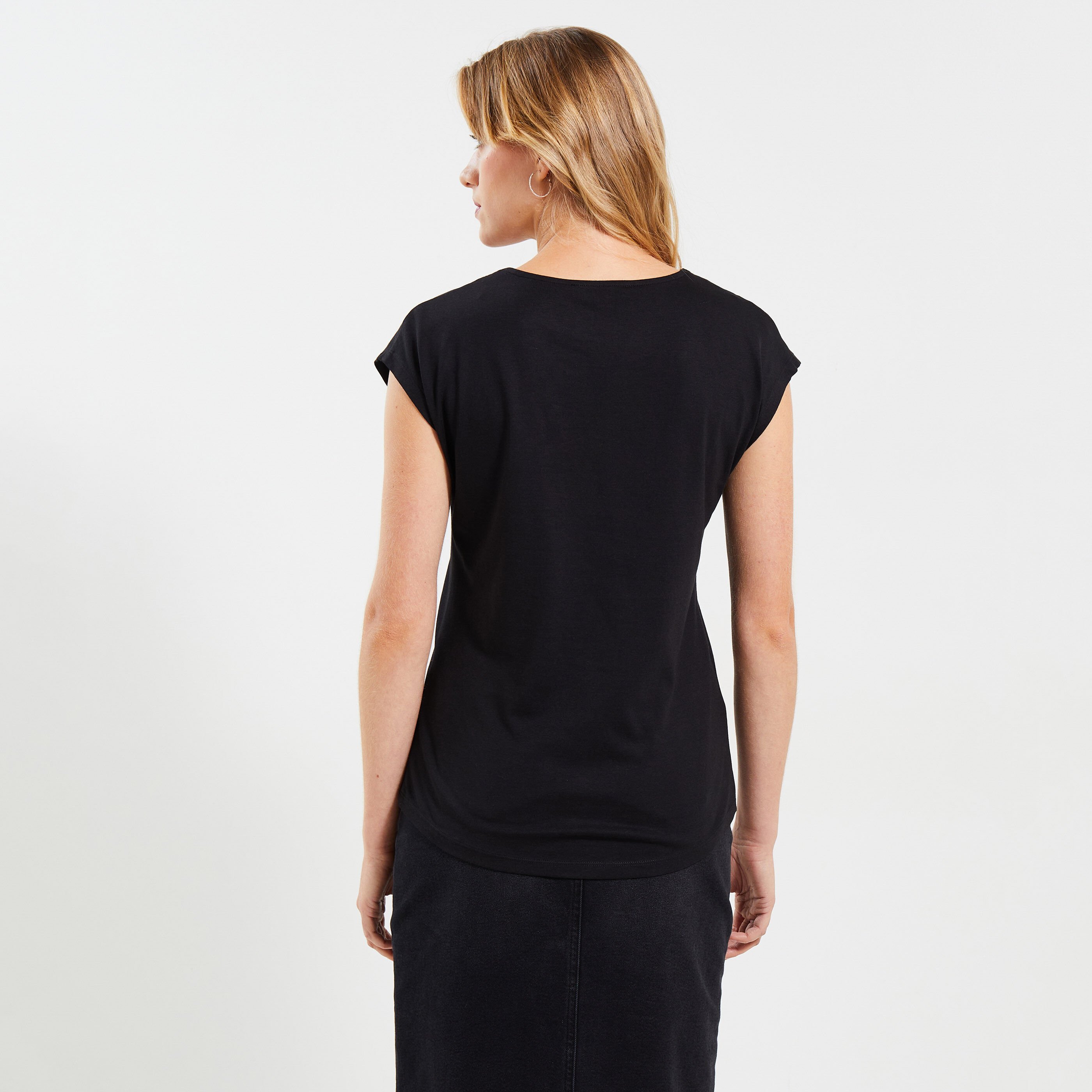 Tshirt col V femme