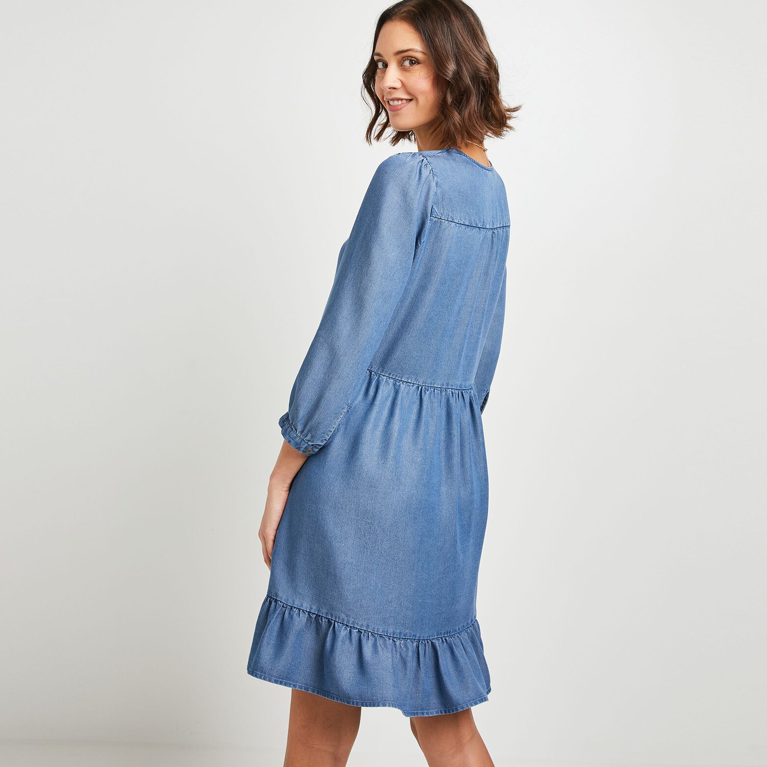 Robe volantée femme