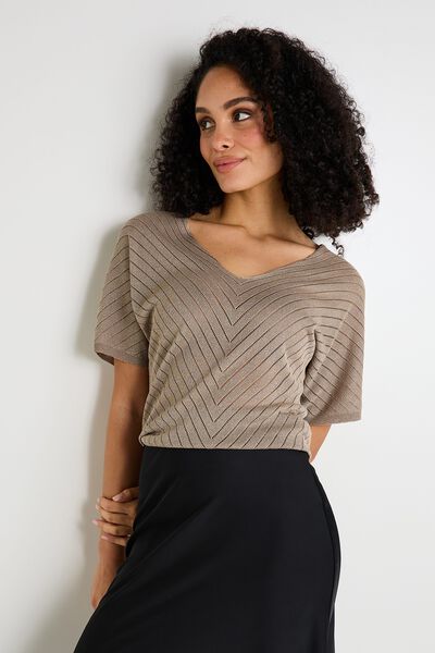 Pull manches courtes femme
