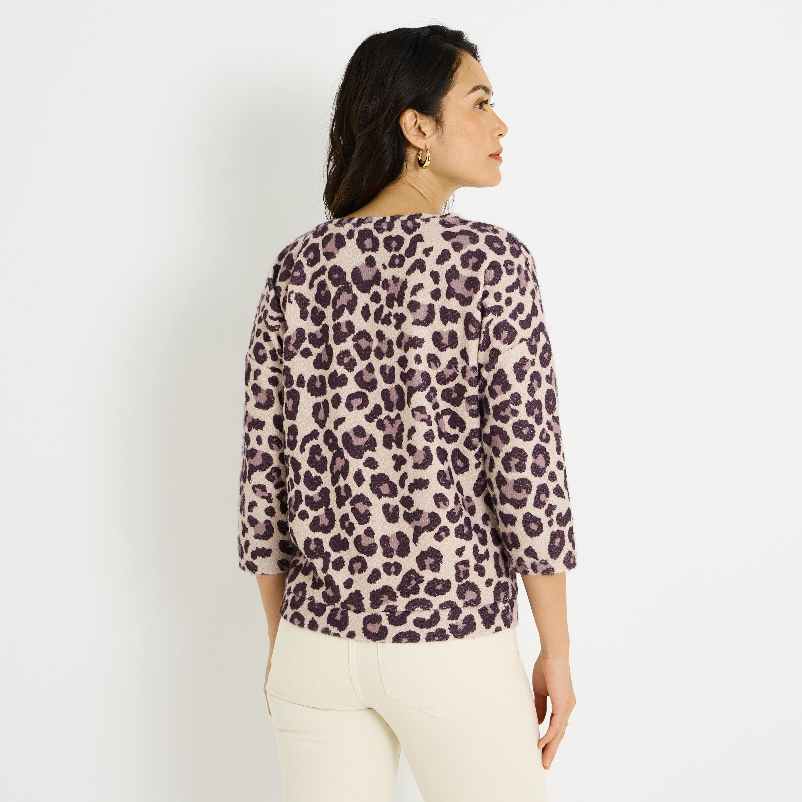 T-shirt imprim&eacute; l&eacute;opard femme