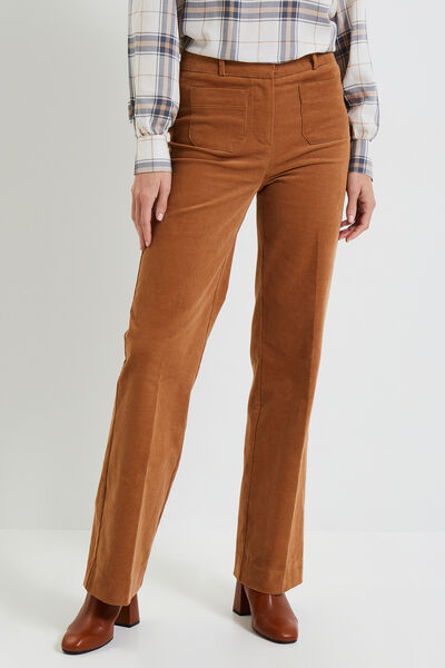 Pantalon large velours femme