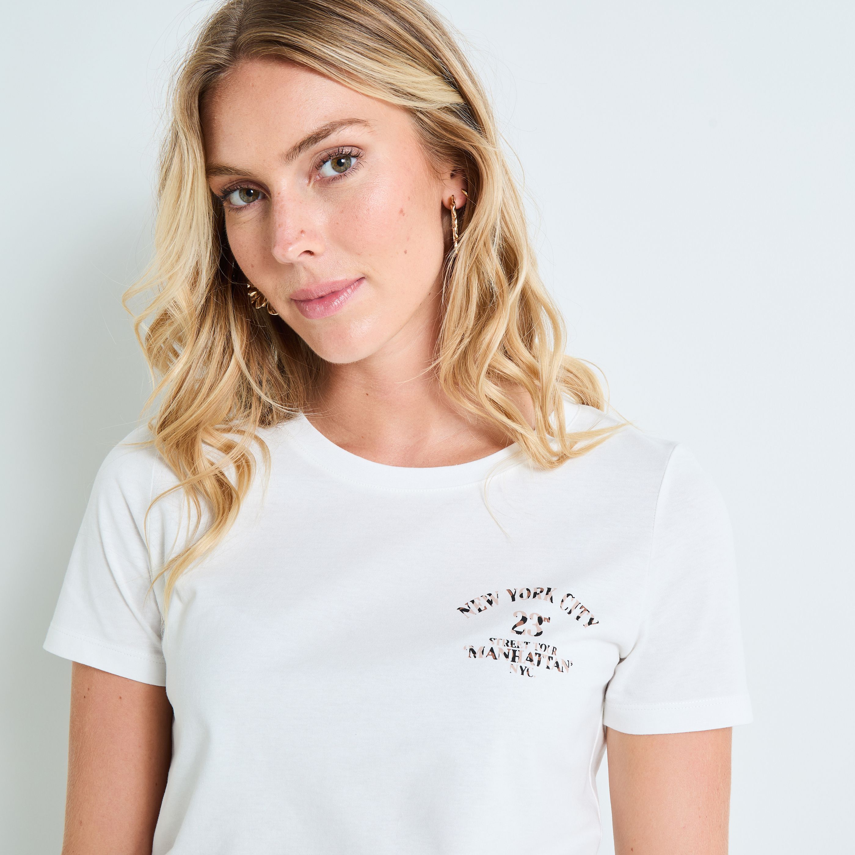 T-shirt col rond femme