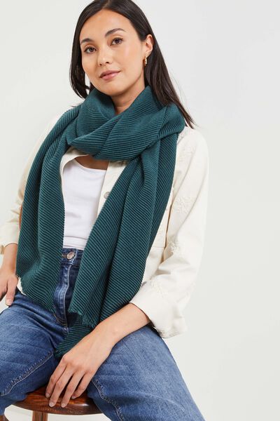 Echarpe plissée unie femme