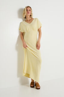 Robe longue en maille femme
