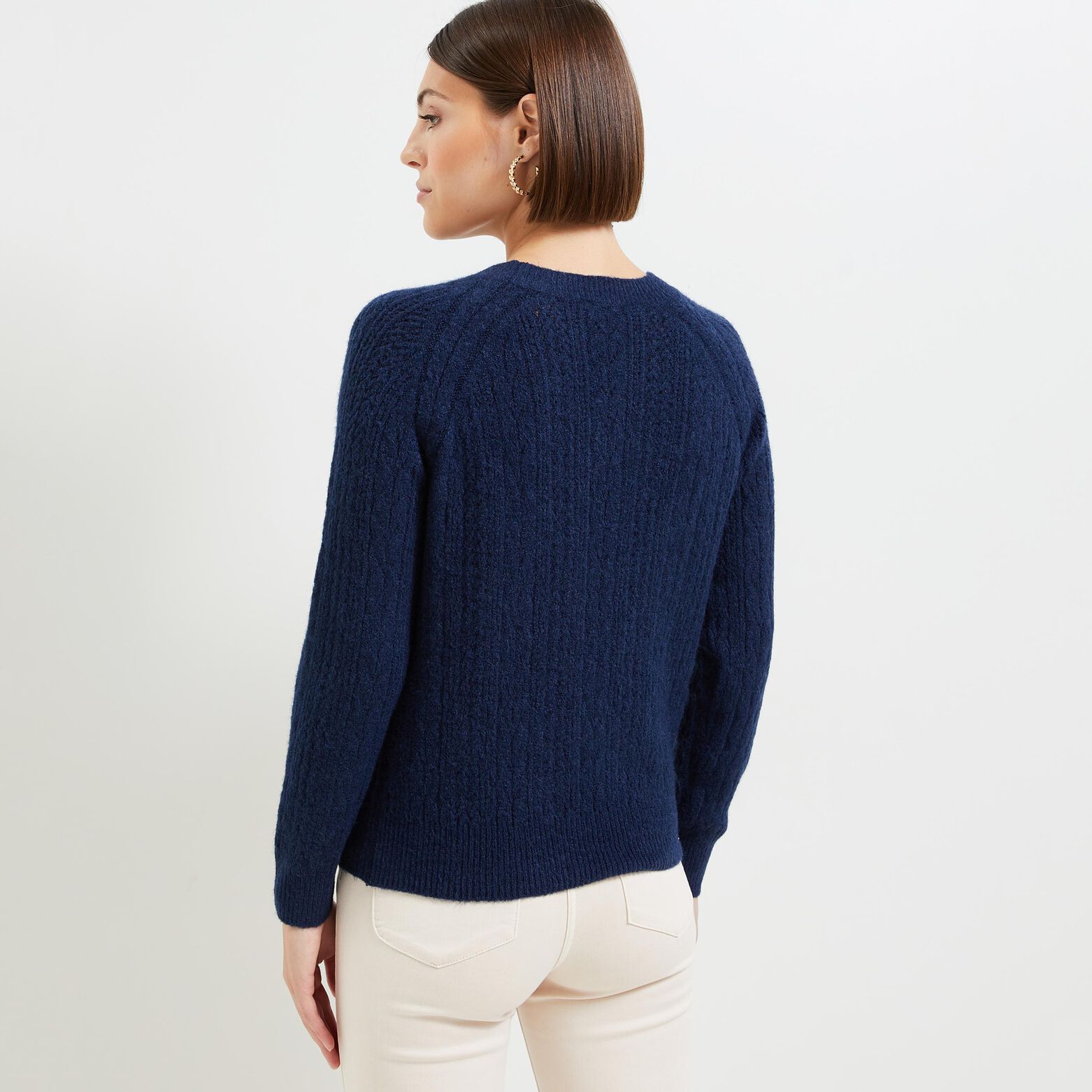 Pull tricot fantaisie femme