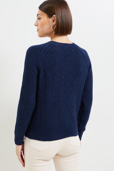 Pull tricot fantaisie femme