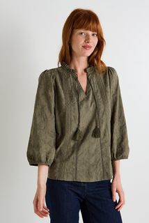 Blouse brodée femme