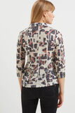 T-shirt col chemise imprimé