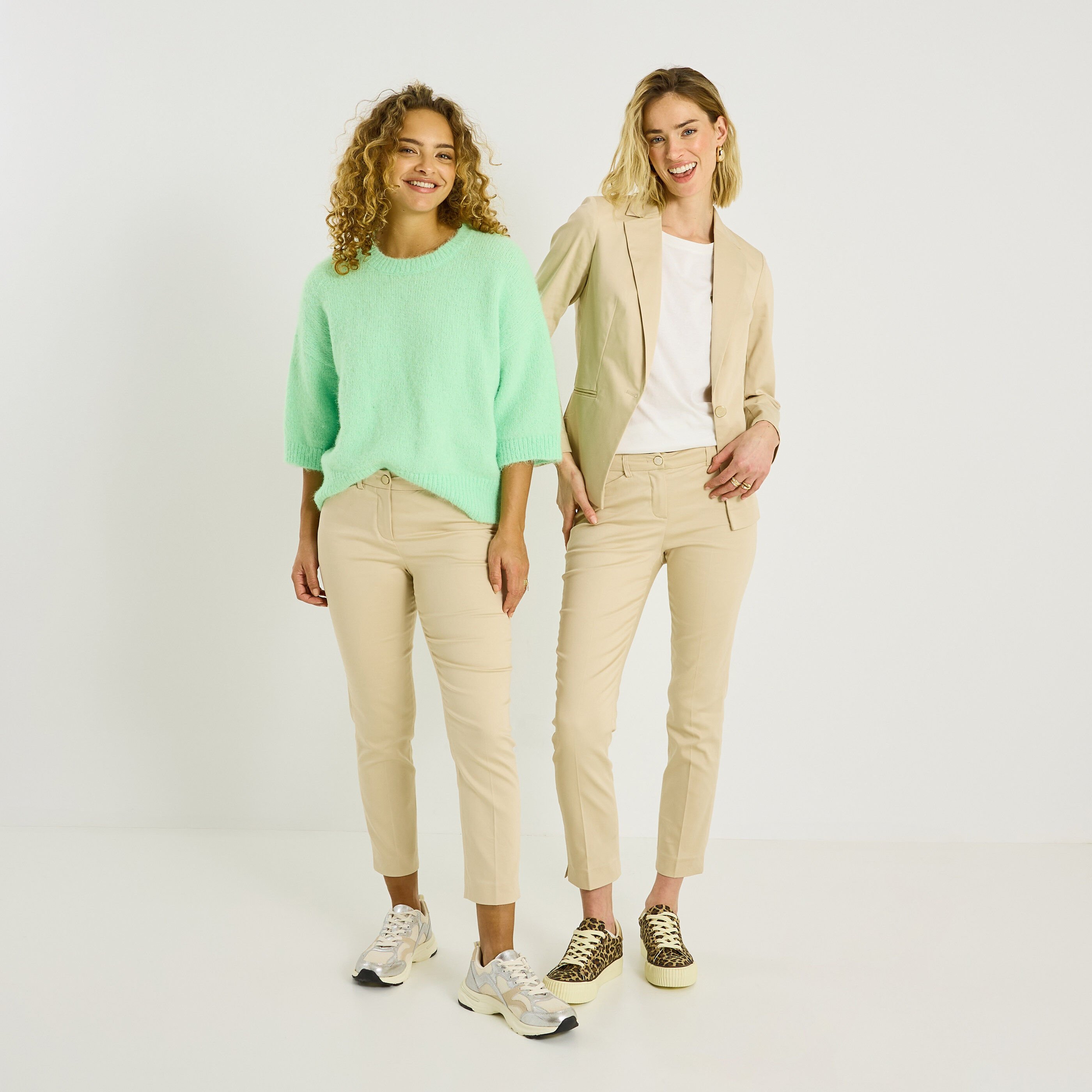 Pantalon cigarette raccourci femme