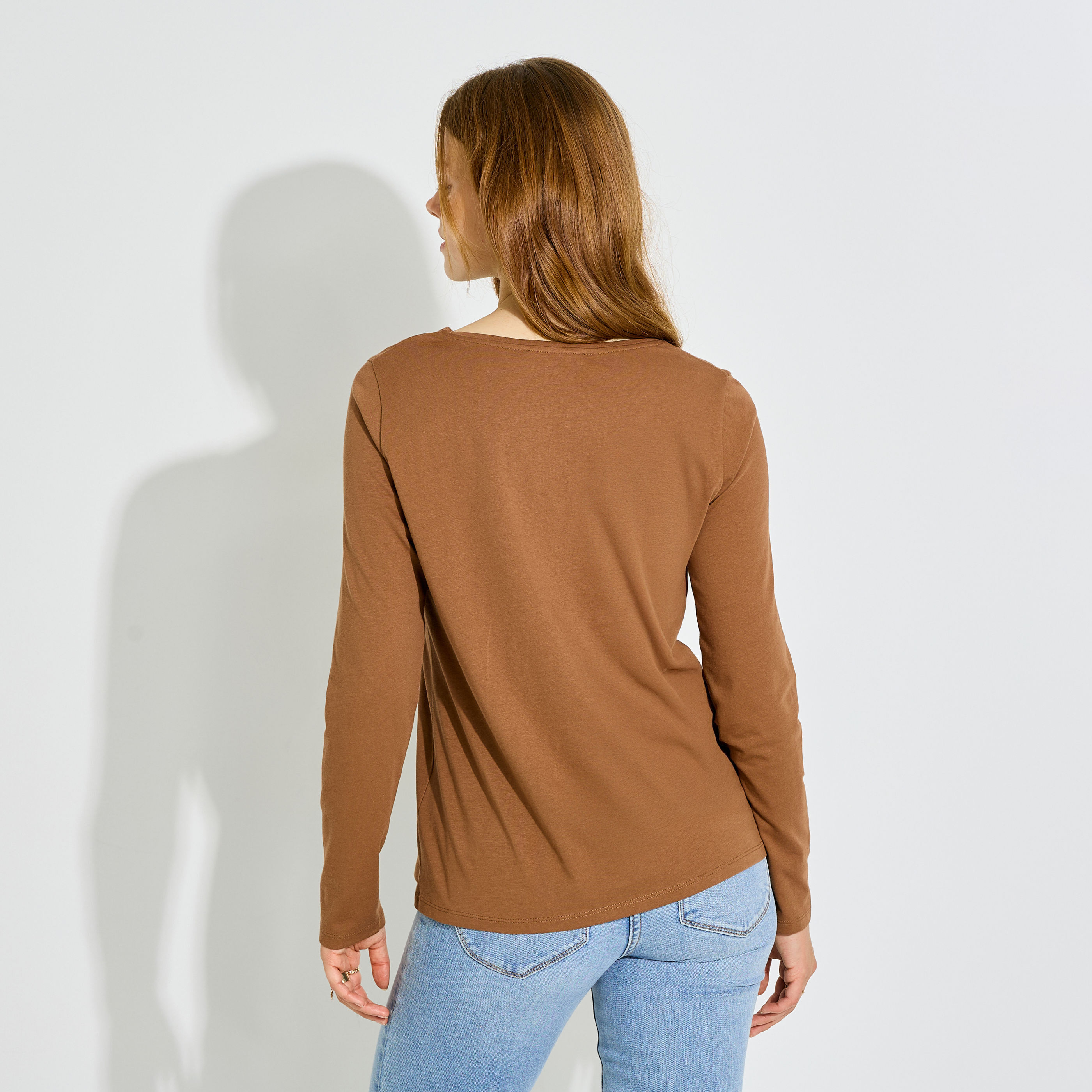 T-shirt manches longues c&oelig;ur femme