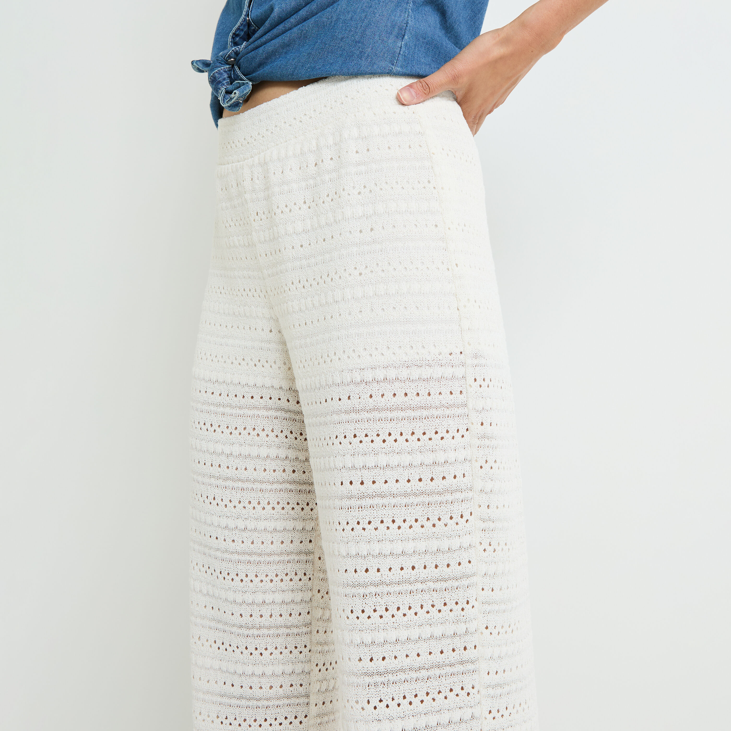 Pantalon crochet femme