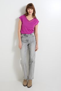 T-shirt col V femme