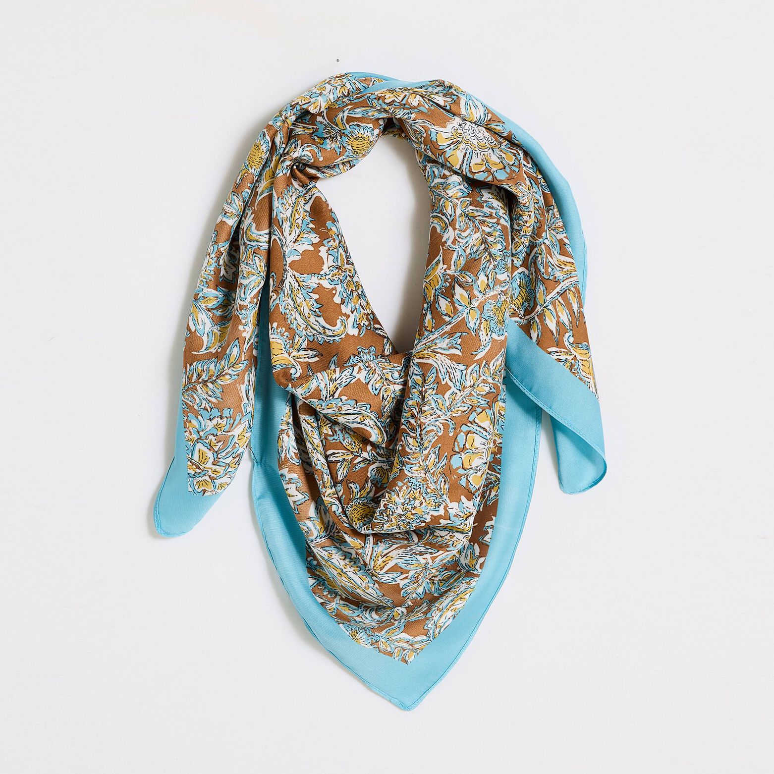 Foulard carré satin femme