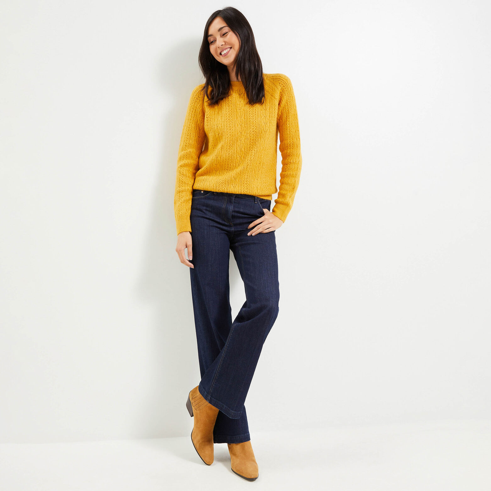 Pull tricot fantaisie femme