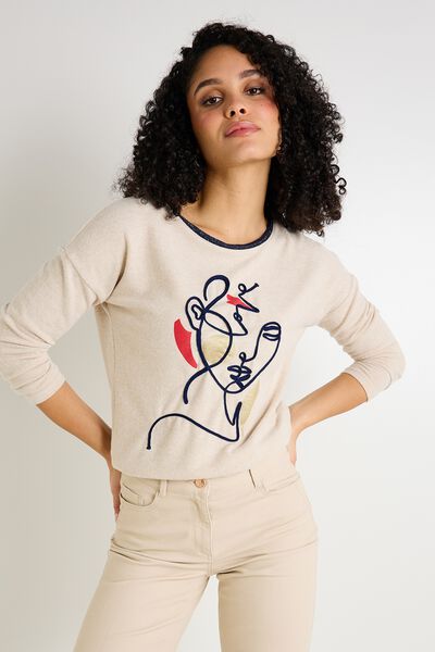 T-shirt col rond femme