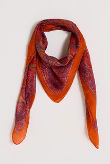 Foulard carré imprimé cachemire femme